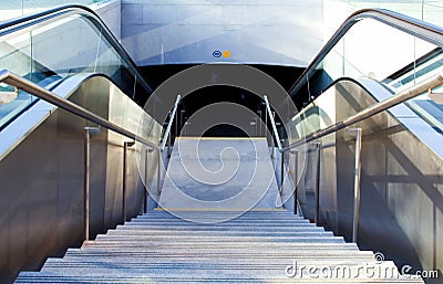 Subway stairs Stock Photo