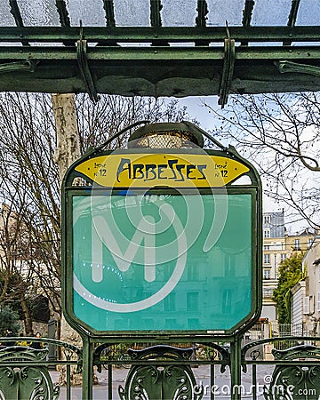 Subway station cartel, paris Stock Photo