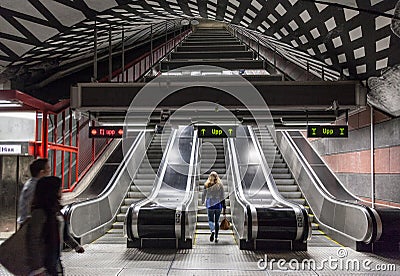 Subway Station in Stockholm Editorial Stock Photo