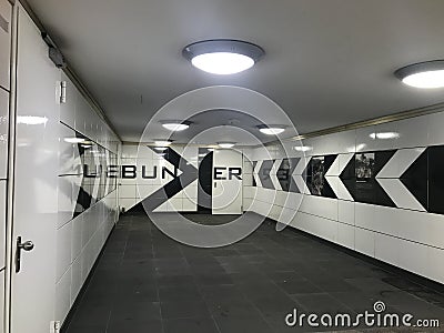 Subway stop in Berlin Editorial Stock Photo