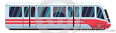 Subway train icon. Railway locomotive. Railroad transport Vector Illustration