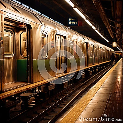 Subway, underground mass public transport transit sytem for passengers in urban city Stock Photo