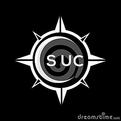 SUC abstract technology logo design on Black background. SUC creative initials letter logo concept Vector Illustration
