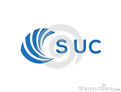 SUC letter logo design on white background. SUC creative circle letter logo concept. Vector Illustration