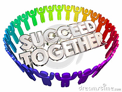 Succeed Together People Working Cooperation Stock Photo