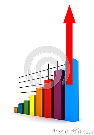 Succes - 3d isolated diagram Stock Photo