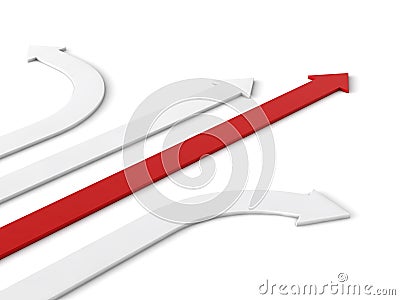 Success arrow Cartoon Illustration