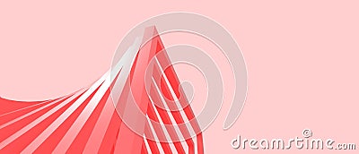 Success and Audacity . Abstract architecture Background and modern Geometric structure Dynamic Pattern design on Red. Copy space Stock Photo