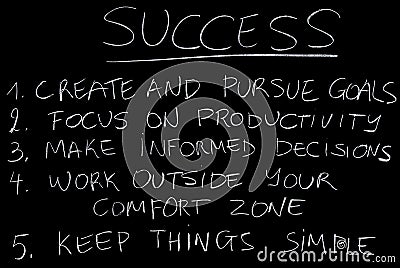 Success blackboard Stock Photo