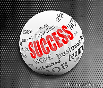 Success business abstract motivation ball sphere Vector Illustration