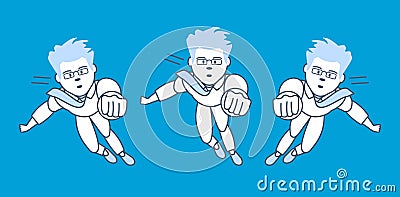 Success business hero. Success at work, planning, achievement, project management. Vector Illustration