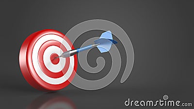 Success concept. Darts hitting a target Stock Photo