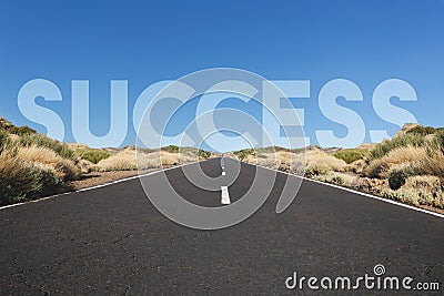 Success concept , road to success Stock Photo