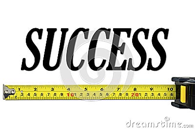 Success Concept with Tape Measure Stock Photo