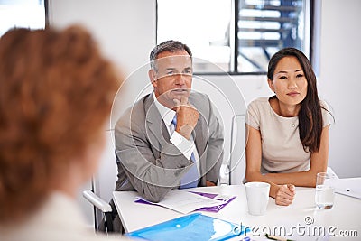 Success is in the detais. a group of businesspeople in a meeting. Stock Photo