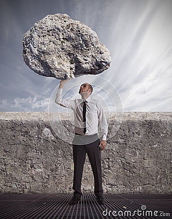 Success and determination in hard business Stock Photo