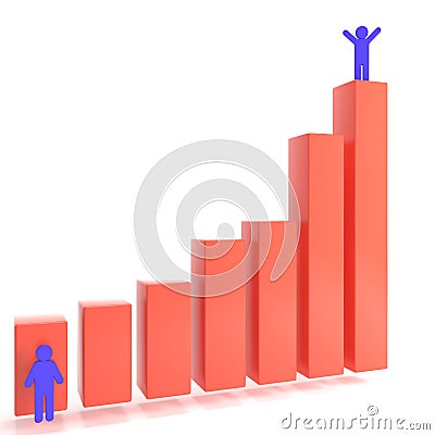 Success diagramm Stock Photo