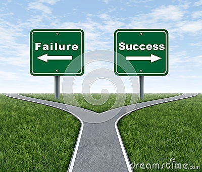 Success and failure Stock Photo