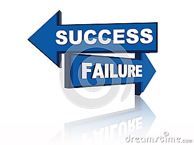 Success failure Stock Photo