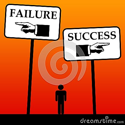 Success and failure Stock Photo