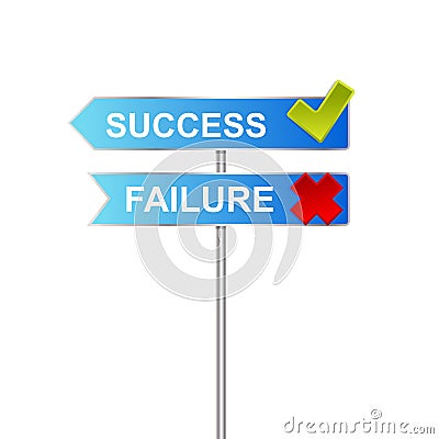 Success failure Vector Illustration