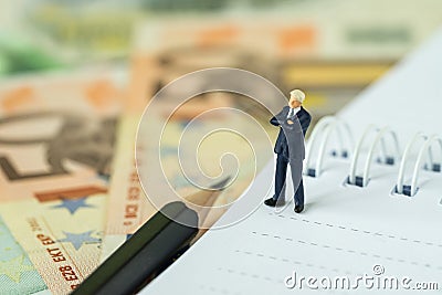 Success financial business leader concept by miniature figure bu Stock Photo