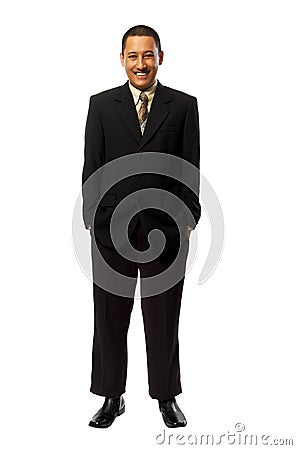 Success Fullbody Business Man Stock Photo