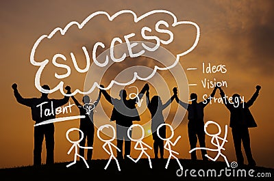 Success Growth Successful Achievement Accomplishment Concept Stock Photo