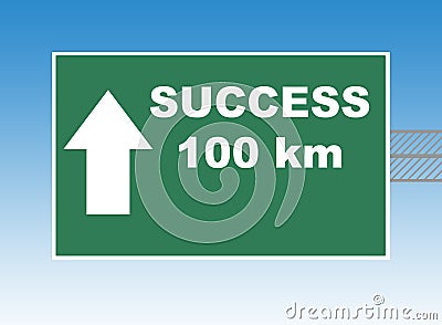 Success Highway sign Stock Photo