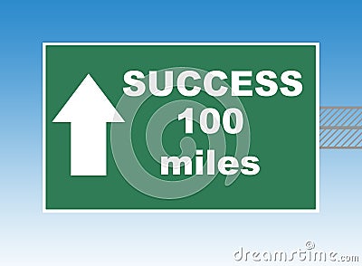 Success Highway sign Stock Photo