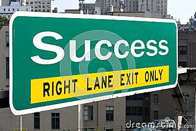 Success Highway Sign Stock Photo