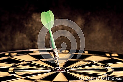 Success hitting target aim goal achievement. Stock Photo