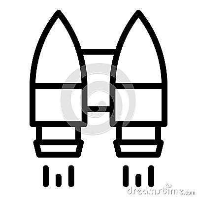 Success jetpack icon outline vector. Future speed Vector Illustration