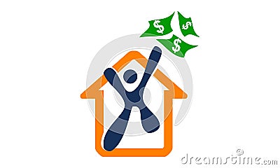 Success Life From Home Vector Illustration