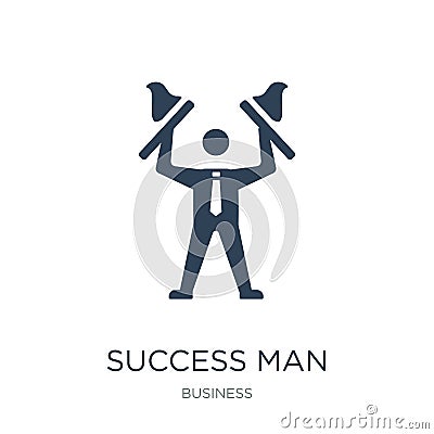 success man icon in trendy design style. success man icon isolated on white background. success man vector icon simple and modern Vector Illustration