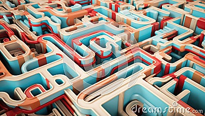 Success maze challenge concept puzzle problem labyrinth way business abstraction graphic solution background game Stock Photo