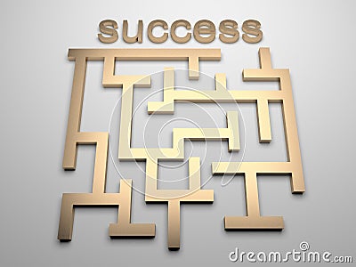 Success maze Stock Photo