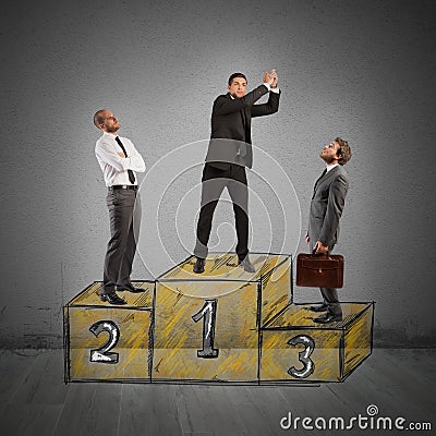 Success podium Stock Photo