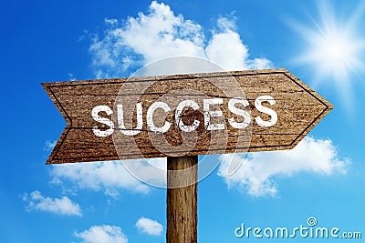 Success Road Sign Stock Photo