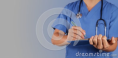 Success smart medical doctor working Stock Photo