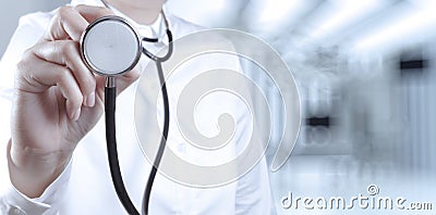 Success smart medical doctor working Stock Photo