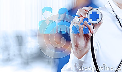 Success smart medical doctor working Stock Photo