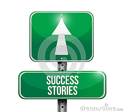 success stories street sign Stock Photo