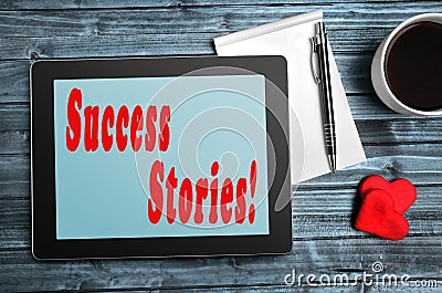 Success Stories words Stock Photo