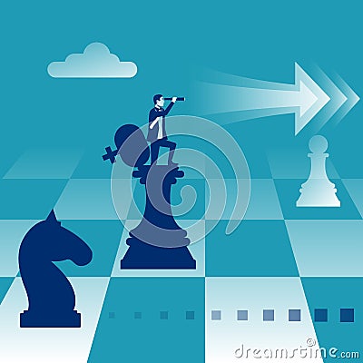 Success strategy. Victory planning. Plan win business competition. Vector Vector Illustration