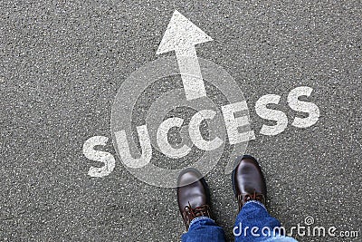 Success successful career businessman business man concept leadership plan strategy Stock Photo
