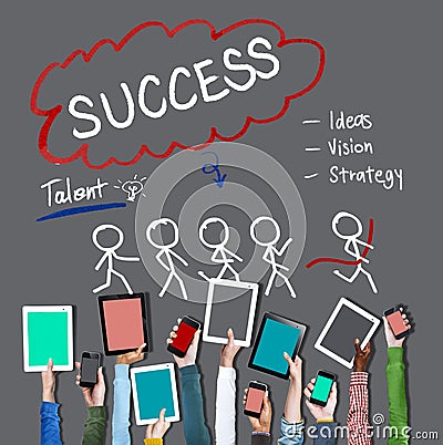 Success Talent Vision Strategy Goals Concept Stock Photo