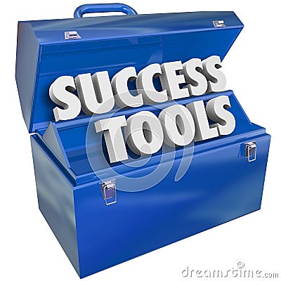 Success Tools Toolbox Skills Achieving Goals Stock Photo