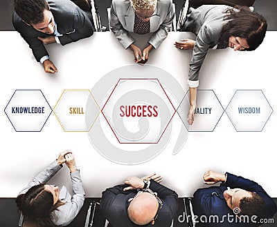 Success Training Development Geometric Forms Graphic Concept Stock Photo