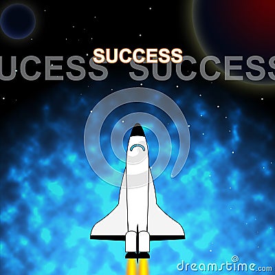 Success Versus Failure Words Depicting Improvement And Progress Against Crisis - 3d Illustration Stock Photo